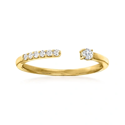 Rs Pure Ross-simons Diamond Open-band Ring In 14kt Yellow Gold