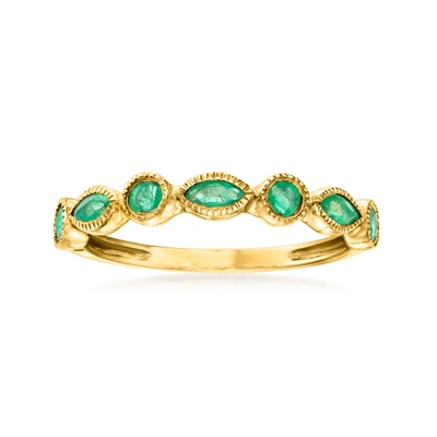 Rs Pure By Ross-simons Emerald Ring In 14kt Yellow Gold In Green