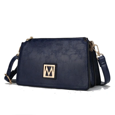 Mkf Collection By Mia K Domitila Vegan Leather Women's Shoulder Bag In Blue