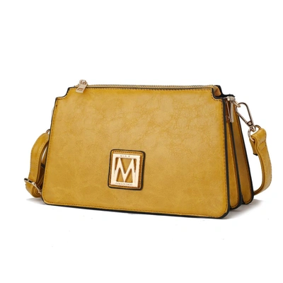 Mkf Collection By Mia K Domitila Vegan Leather Women's Shoulder Bag In Yellow