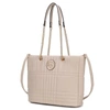 Mkf Collection By Mia K Alyne Vegan Leather Women's Tote Bag In Beige