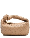 Tiffany & Fred Woven Leather Pouch In Beige