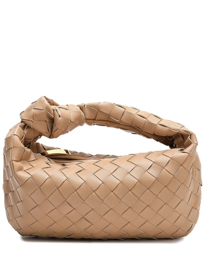 Tiffany & Fred Woven Leather Pouch In Beige