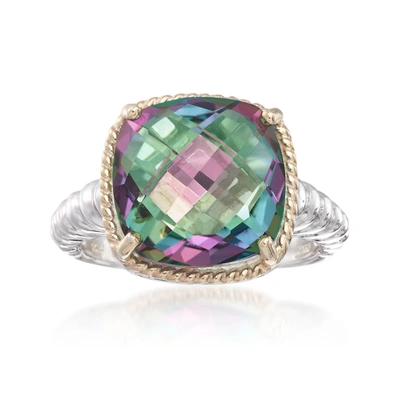 Ross-simons Mystic Quartz Ring In Sterling Silver And 14kt Yellow Gold In Multi