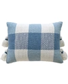 VIBHSA Linden Street Handloom Woven Textured Plaid Decorative Pillow, 14''X20''