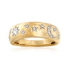 Ross-simons Diamond Moon And Star Ring In 18kt Gold Over Sterling
