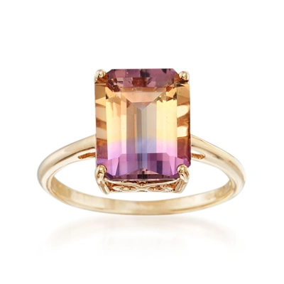 Ross-simons Ametrine Solitaire Ring In 14kt Yellow Gold