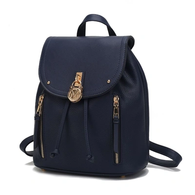 Mkf Collection By Mia K Xandria Vegan Leather Women's Backpack In Blue