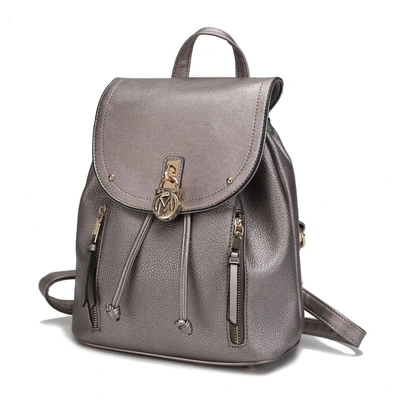 Mkf Collection By Mia K Xandria Vegan Leather Women's Backpack In Grey