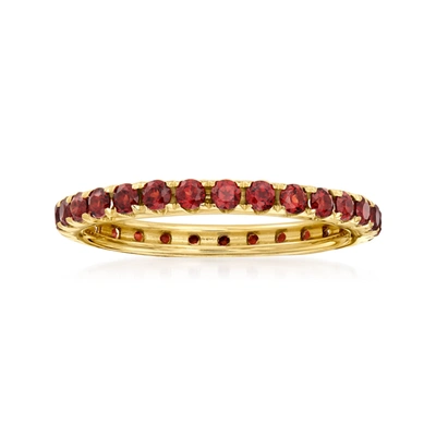 Rs Pure Ross-simons Garnet Eternity Band In 14kt Yellow Gold