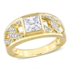 MIMI & MAX 1 1/3CT TW MOISSANITE MEN'S RING WITH LINK DESIGN IN 10K YELLOW GOLD
