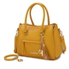 Mkf Collection By Mia K Valeria Satchel Handbag With Keyring In Yellow