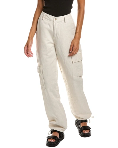 Burning Torch Heartland Linen-blend Cargo Pant In Beige