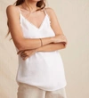 BELLA DAHL FRAYED EDGE CAMISOLE IN WHITE