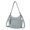 Mkf Collection By Mia K Wally Vegan Leather Shoulder Handbag In Blue