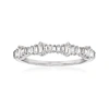 Ross-simons Baguette Diamond Ring In 14kt White Gold In Silver