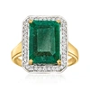 ROSS-SIMONS EMERALD AND . DIAMOND RING IN 14KT YELLOW GOLD