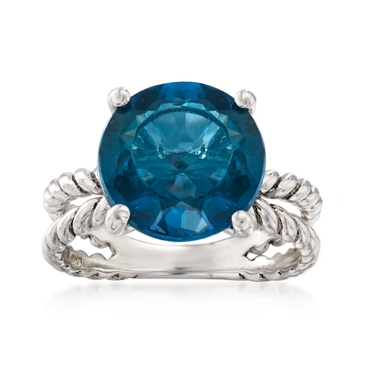 Ross-simons London Blue Topaz Ring In Sterling Silver