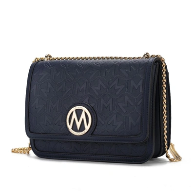 Mkf Collection By Mia K Amiyah Vegan Leather Women's Shoulder Bag In Blue