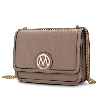 Mkf Collection By Mia K Amiyah Vegan Leather Women's Shoulder Bag In Beige