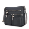 Mkf Collection By Mia K Serena Color-block Nylon Women's Shoulder Bag In Black