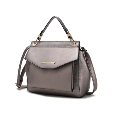 Mkf Collection By Mia K Vida Vegan Leather Women's 3-in-1 Satchel, Backpack & Crossbody In Grey