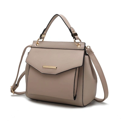 Mkf Collection By Mia K Vida Vegan Leather Women's 3-in-1 Satchel, Backpack & Crossbody In Beige