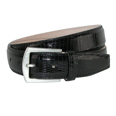 Crookhorndavis Tejus Lizard 32mm Belt In Black