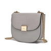 Mkf Collection By Mia K Brooklyn Crocodile Embossed Vegan Leather Women's Shoulder Bag In Grey