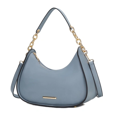 Mkf Collection By Mia K Lottie Vegan Leather Women's Hobo Bag In Blue