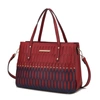 MKF COLLECTION BY MIA K QUINN TRIPLE COMPARTMENT COLOR BLOCK TOTE BAG