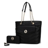 Mkf Collection By Mia K Chiari Tote Bag With Wallet - 2 Pieces. In Black