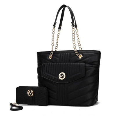 Mkf Collection By Mia K Chiari Tote Bag With Wallet - 2 Pieces. In Black