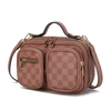 Mkf Collection By Mia K Jolene Multi Pocket Crossbody Bag In Beige