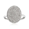 Ross-simons Pave Diamond Oval Ring In 14kt White Gold In Silver