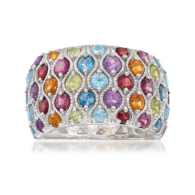 Ross-simons Multi-gemstone Ring In Sterling Silver