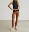 Commando Faux Leather Flared Legging In Cognac In Brown