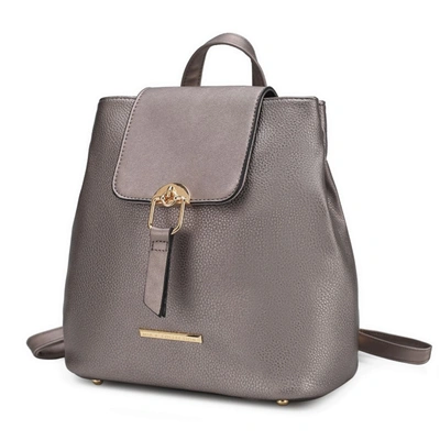 Mkf Collection By Mia K Ingrid Vegan Leather Women's Convertible Backpack In Grey