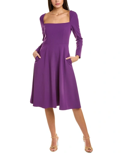 Black Halo Lake Midi Dress In Purple