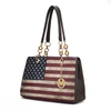 Mkf Collection By Mia K Nevaeh Vegan Leather Patriotic Pattern Women's Shoulder Bag In Multi