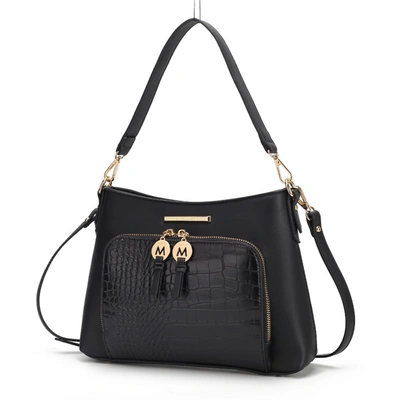 Mkf Collection By Mia K Anayra Vegan Leather Shoulder Handbag In Black
