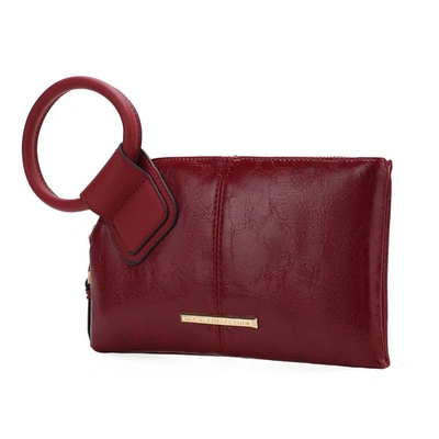 Mkf Collection By Mia K Simone Vegan Leather Clutch/wristlet For Women's In Red