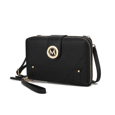 Mkf Collection By Mia K Sage Cell-phone - Wallet Crossbody Bag With Optional Wristlet In Black