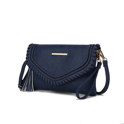 Mkf Collection By Mia K Remi Vegan Leather Women's Shoulder Bag In Blue
