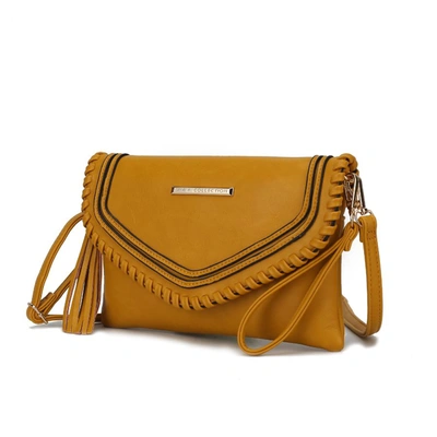 Mkf Collection By Mia K Remi Vegan Leather Women's Shoulder Bag In Yellow