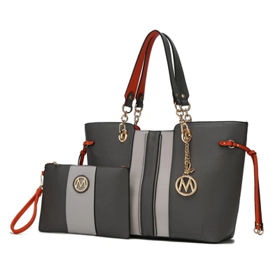 Mkf Collection By Mia K Holland Tote With Wristlet Handbag - 2 Pieces In Black