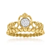 CANARIA FINE JEWELRY CANARIA DIAMOND TIARA CLUSTER RING IN 10KT YELLOW GOLD