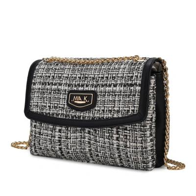 Mkf Collection By Mia K Mackenzie Tweed Women's Shoulder Bag In Black