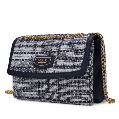 Mkf Collection By Mia K Mackenzie Tweed Women's Shoulder Bag In Blue