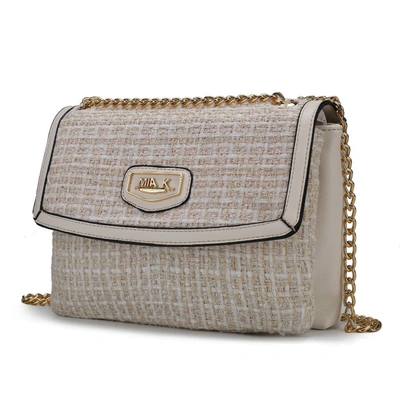 Mkf Collection By Mia K Mackenzie Tweed Women's Shoulder Bag In Beige